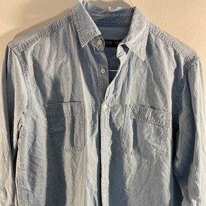 Faded Glory Blue Casual Button Down